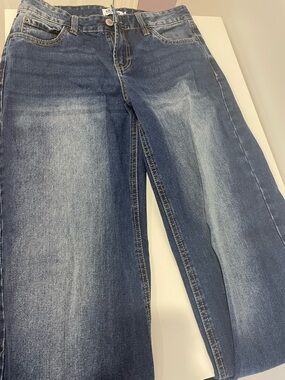 Vintage Style Skater Jeans - Wide Leg Baggy Fit-size 02